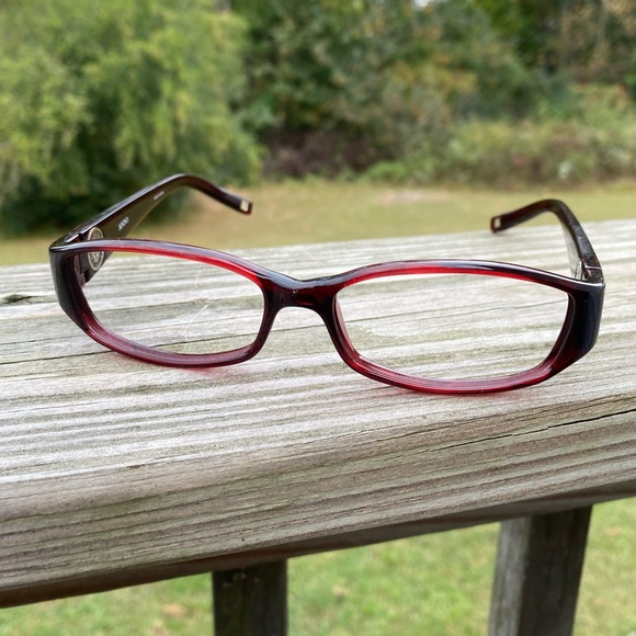 Anne Klein red glasses frames AK8088 - Picture 2 of 7
